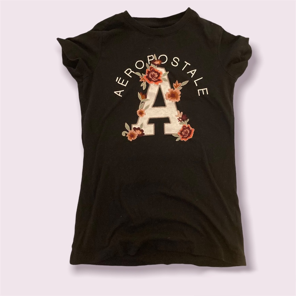Black Aeropostale Floral Shirt